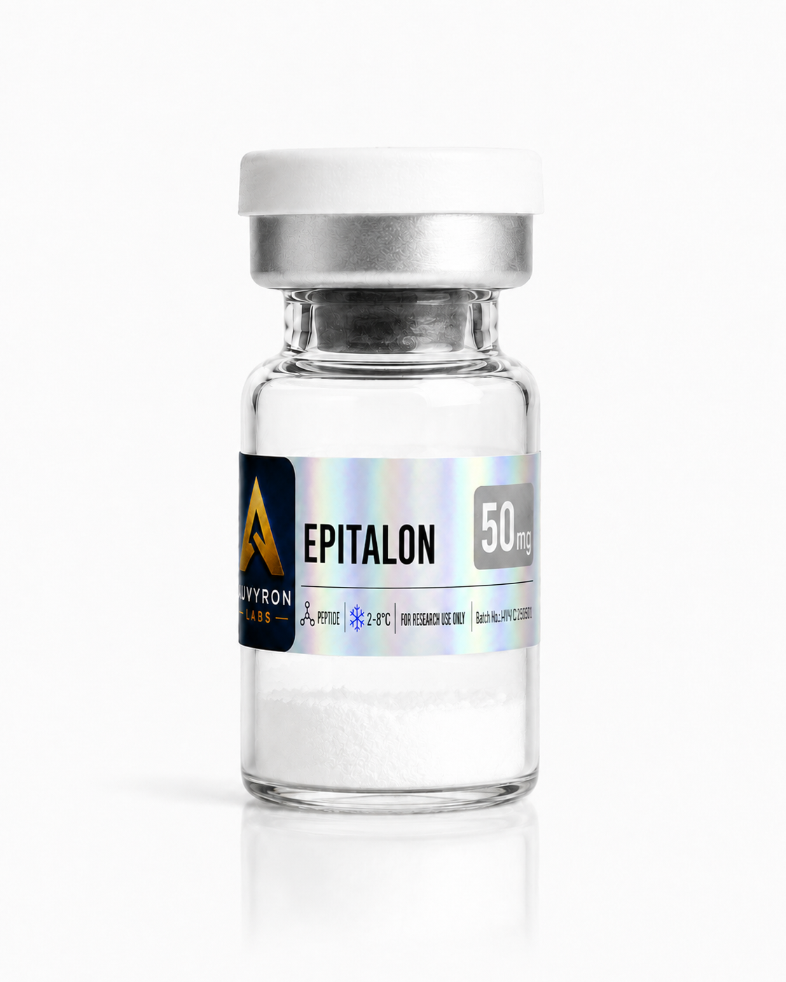 Supplied AUVYRON vial photograph: Epitalon 50 mg